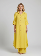Women's Button-Up Blouse Set – Wide Leg Pants Set
