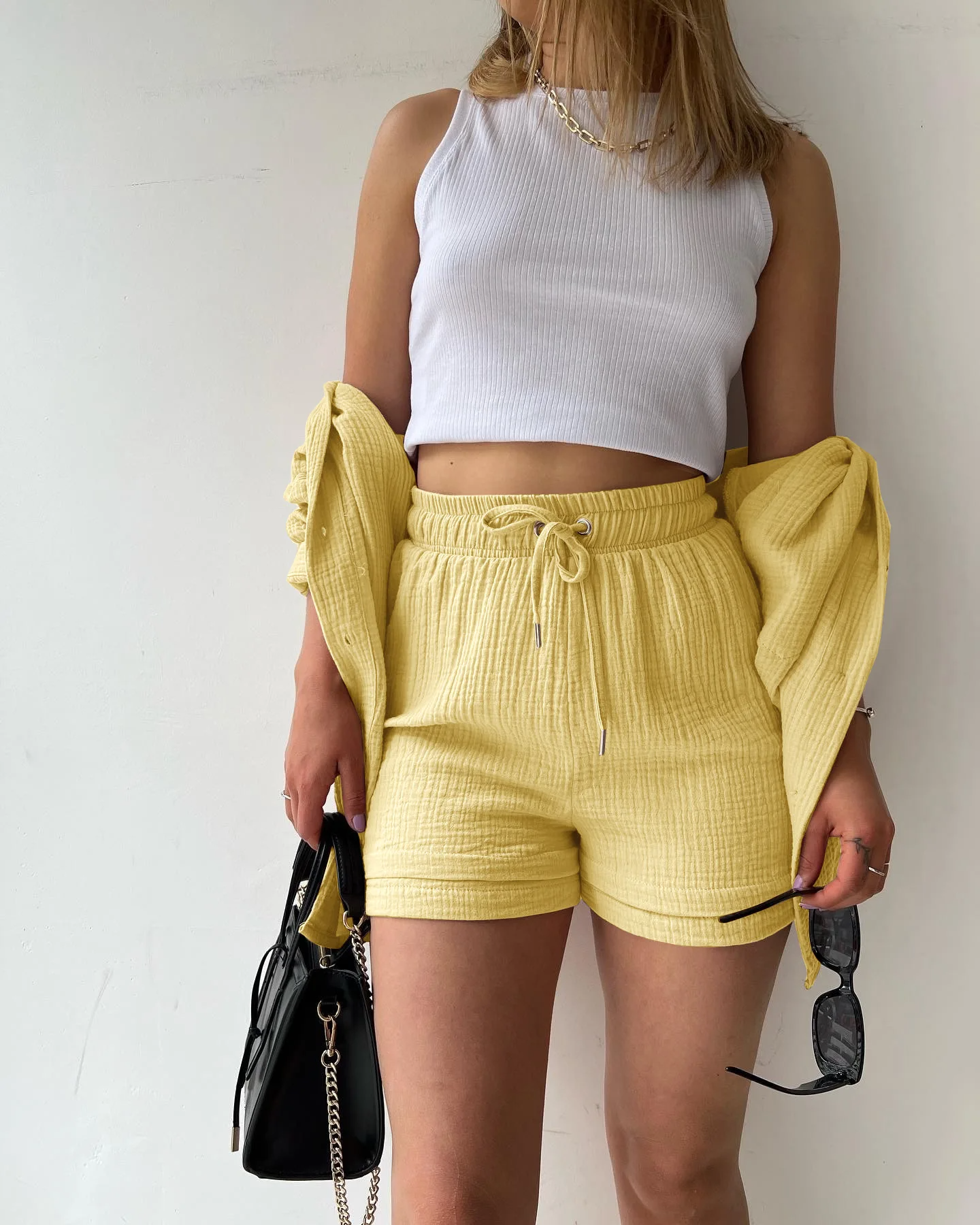 Women's Lounge Shorts Set – Casual Summer Set