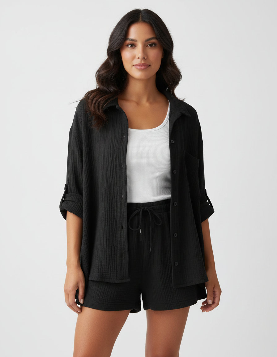 Women's Lounge Shorts Set – Casual Summer Set