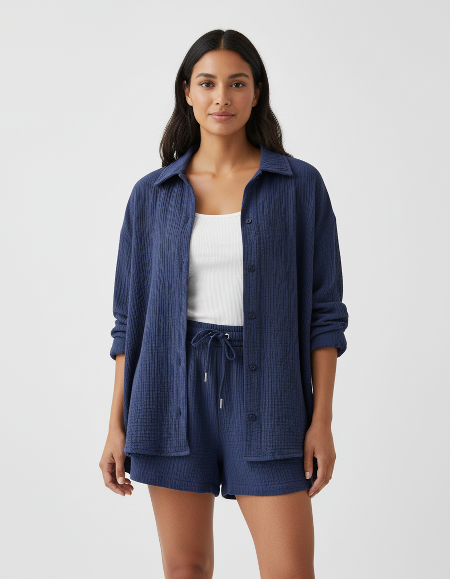 Women's Lounge Shorts Set – Casual Summer Set