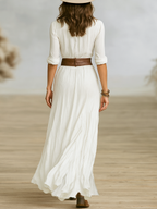 Women's Belted Dress – Casual Maxi Dress – Juliette