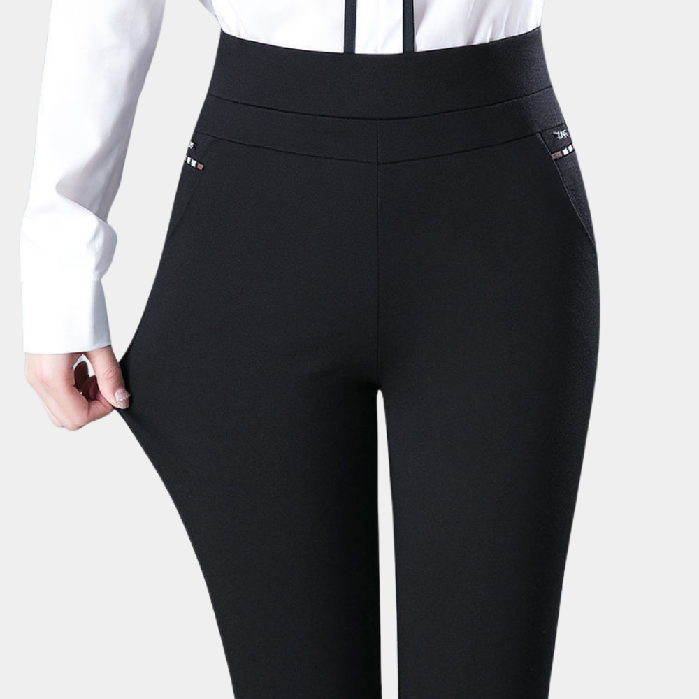 Women's High Waist Stretch Leggings – Elastic Waist Pocket Leggings