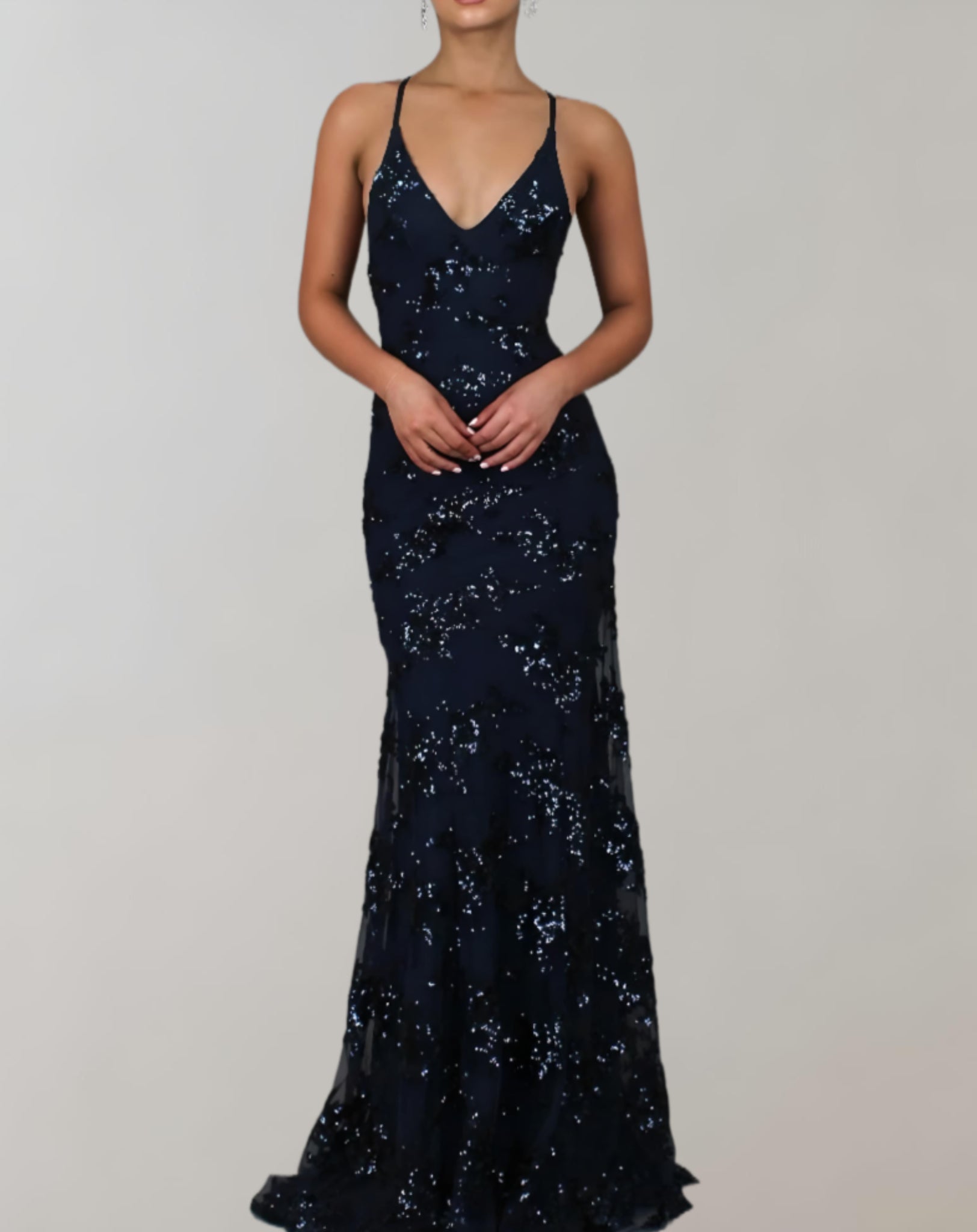 Women's Sparkle Evening Gown – Glitter Formal Gala Dress