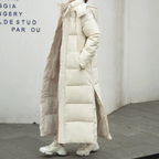 Women's Hooded Puffer Coat – Long Quilted Cold Weather Winter Jacket