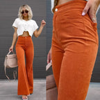 Women's High Waist Flared Pants – Long Leg Retro Style Trousers