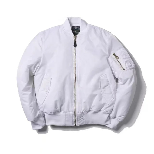 Women's Flight Bomber Jacket – Classic MA-1 Zip Front Jacket