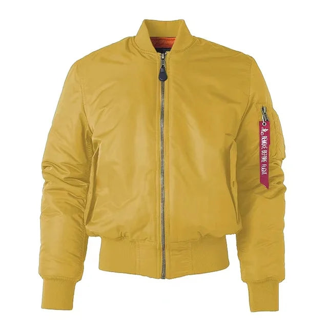 Women's Flight Bomber Jacket – Classic MA-1 Zip Front Jacket