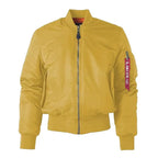Women's Flight Bomber Jacket – Classic MA-1 Zip Front Jacket