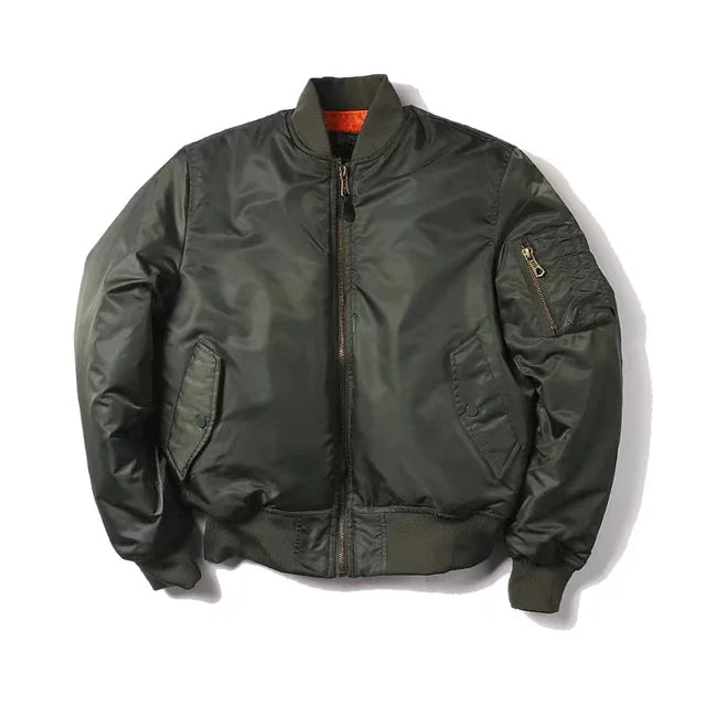 Women's Flight Bomber Jacket – Classic MA-1 Zip Front Jacket