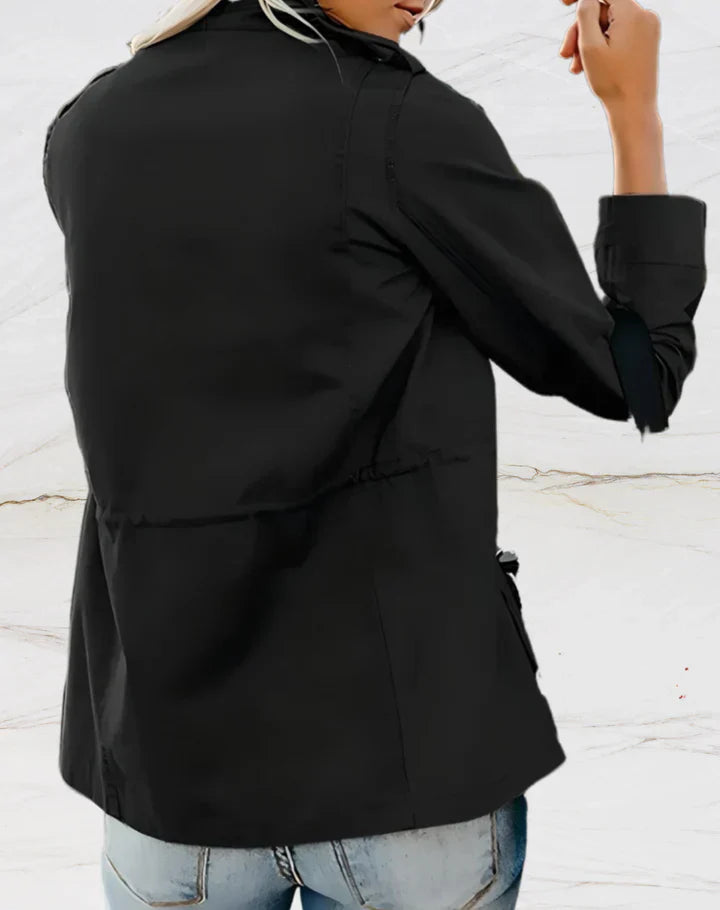 Women’s Casual Jacket – Long Sleeve Multi-Pocket Style - Nora