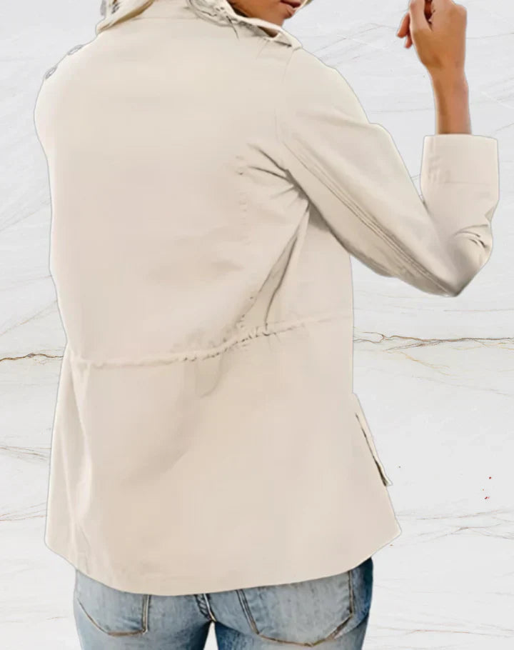 Women’s Casual Jacket – Long Sleeve Multi-Pocket Style - Nora
