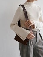 Women's Fitted Turtleneck Sweater – Ribbed High Neck Long Sleeve Sweater