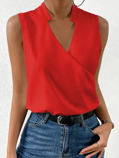 Women's V-Neck Tank Top – Sleeveless Summer Top