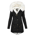 Women's Wind Resistant Winter Jacket – Hooded Fleece Lined Cold Weather Coat