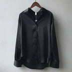 Women's Button Down Blouse with Relaxed Fit and Classic Collar