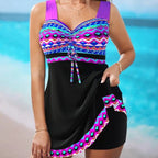 Women's Patterned One-Piece Swimsuit – Printed Swimwear – Gladys