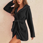 Brietta | Cozy Fleece Hooded Bathrobe