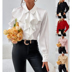 Women's Ruffle Sleeve Blouse – Elegant Dressy Blouse