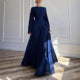 Women's Tiered Maxi Dress – Bell Sleeve Gown