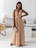 Women's Wedding Guest Maxi Dress – Wrap Front Bridesmaid Occasion Dress