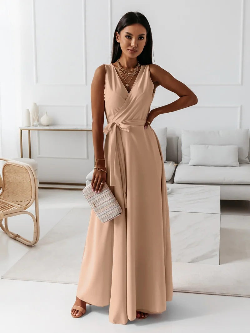 Women's Wedding Guest Maxi Dress – Wrap Front Bridesmaid Occasion Dress