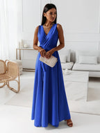 Women's Wedding Guest Maxi Dress – Wrap Front Bridesmaid Occasion Dress