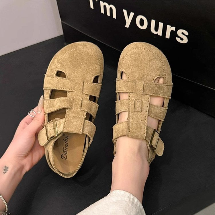 Women's Strappy Sandals with Adjustable Straps and Non-Slip Sole