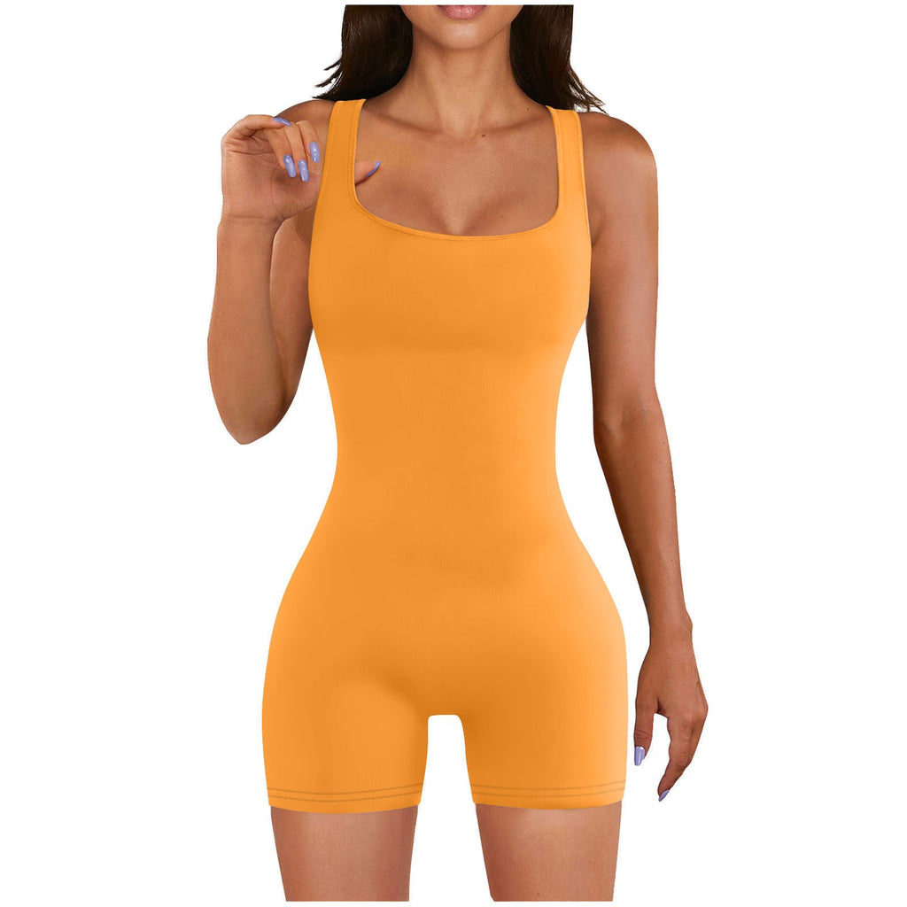Women's Square Neck Bodysuit – Ribbed Wide Strap Fitted Bodysuit