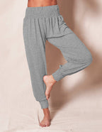 Women's Relaxed Jogger Pants – Elastic Waist Ankle Cuff Leisure Trousers