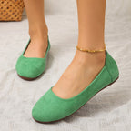 Women's Suede Slippers with Non-Slip Sole and Soft Footbed
