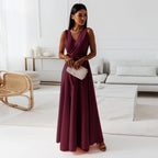Women's Wedding Guest Maxi Dress – Wrap Front Bridesmaid Occasion Dress