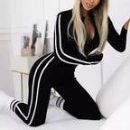 Women's Side Stripe Sport Bodysuit – Fitted Long Sleeve Active Bodysuit