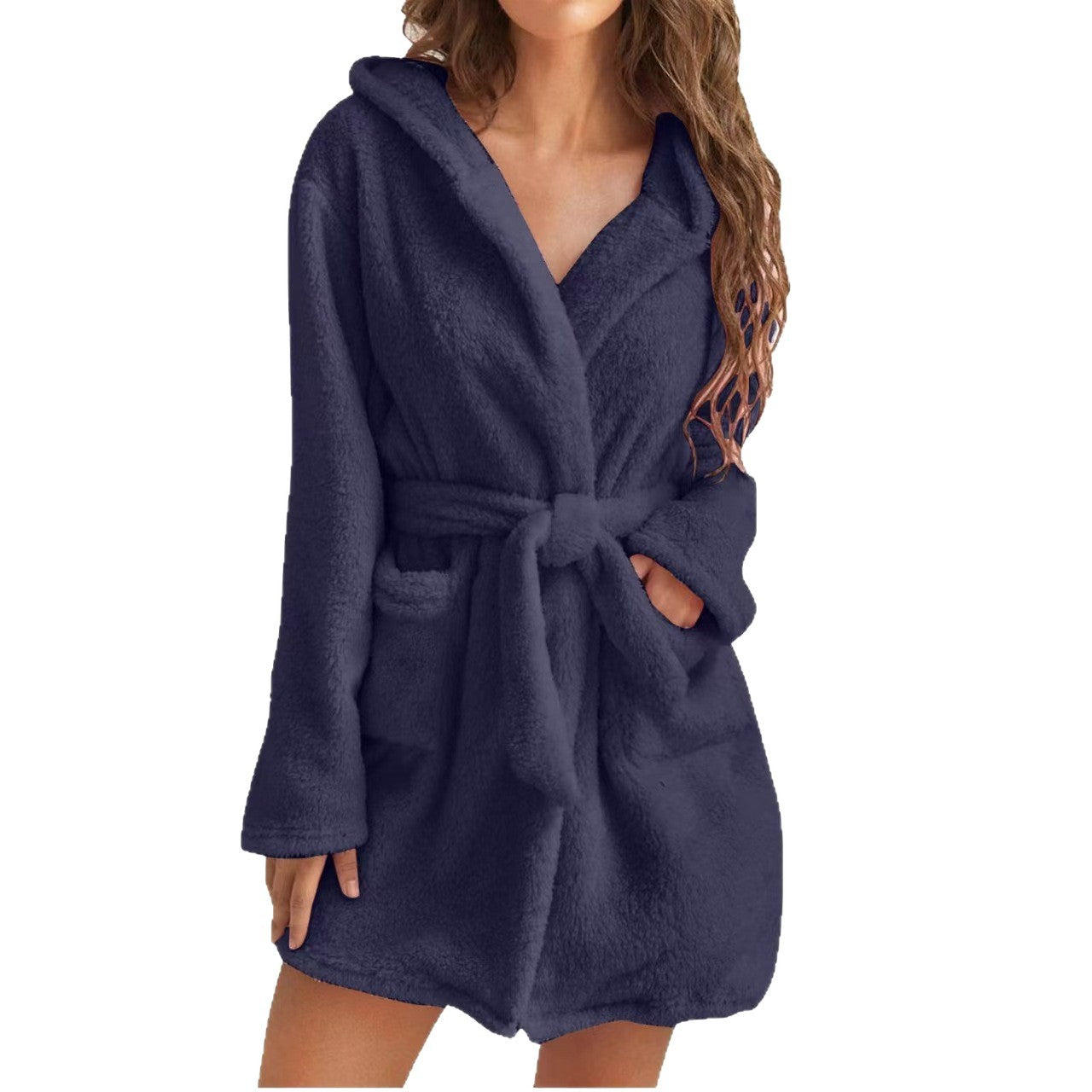 Brietta | Cozy Fleece Hooded Bathrobe