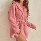 Brietta | Cozy Fleece Hooded Bathrobe