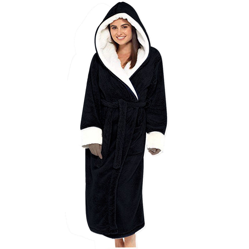 Marlowe | Hooded Fleece Bathrobe with Belt