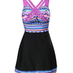 Women's Patterned One-Piece Swimsuit – Printed Swimwear – Gladys