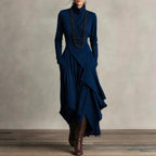 Women's High Neck Maxi Dress – Knit Sweater Dress