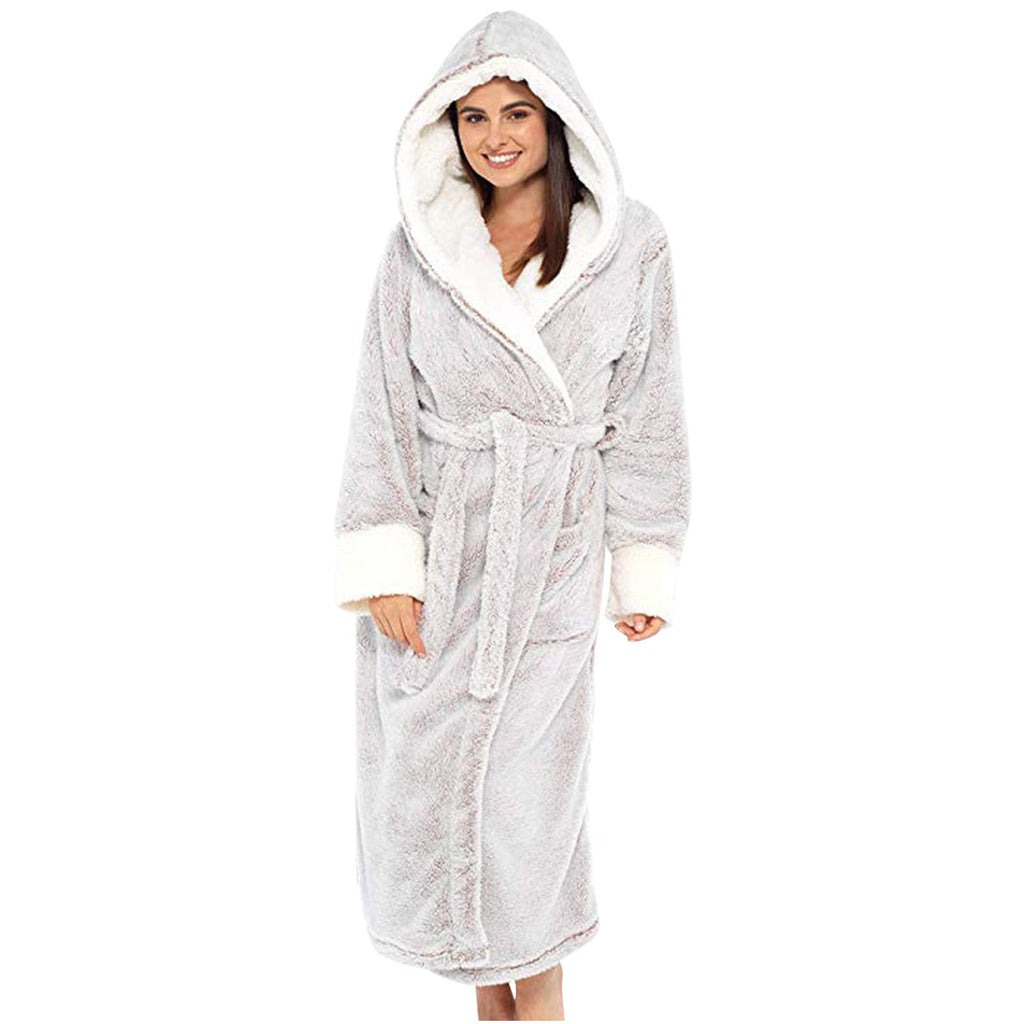 Marlowe | Hooded Fleece Bathrobe with Belt