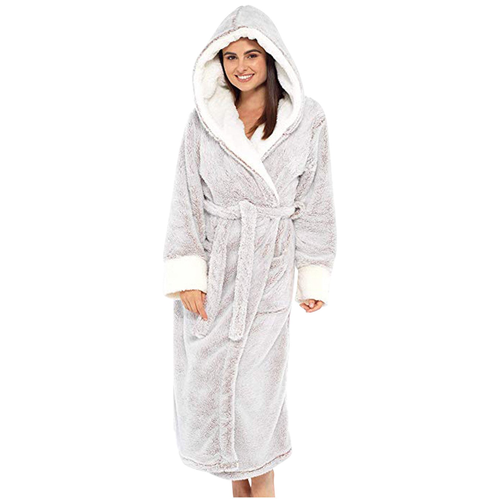 Marlowe | Hooded Fleece Bathrobe with Belt