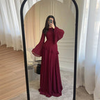 Women's Tiered Maxi Dress – Bell Sleeve Gown