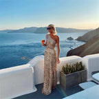 Women's Sequin Evening Dress – Side Slit Gown