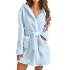 Brietta | Cozy Fleece Hooded Bathrobe