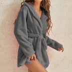 Brietta | Cozy Fleece Hooded Bathrobe
