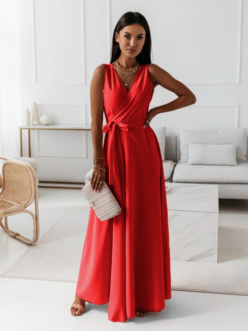 Women's Wedding Guest Maxi Dress – Wrap Front Bridesmaid Occasion Dress