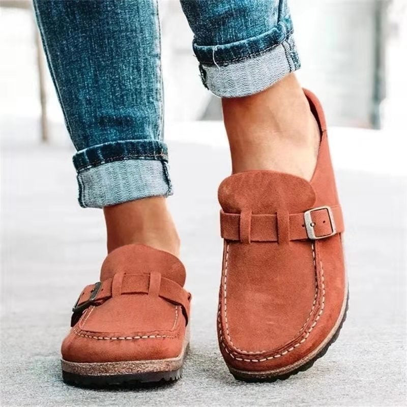 Women's Slip-On Loafers with Cushioned Insole and Rounded Toe