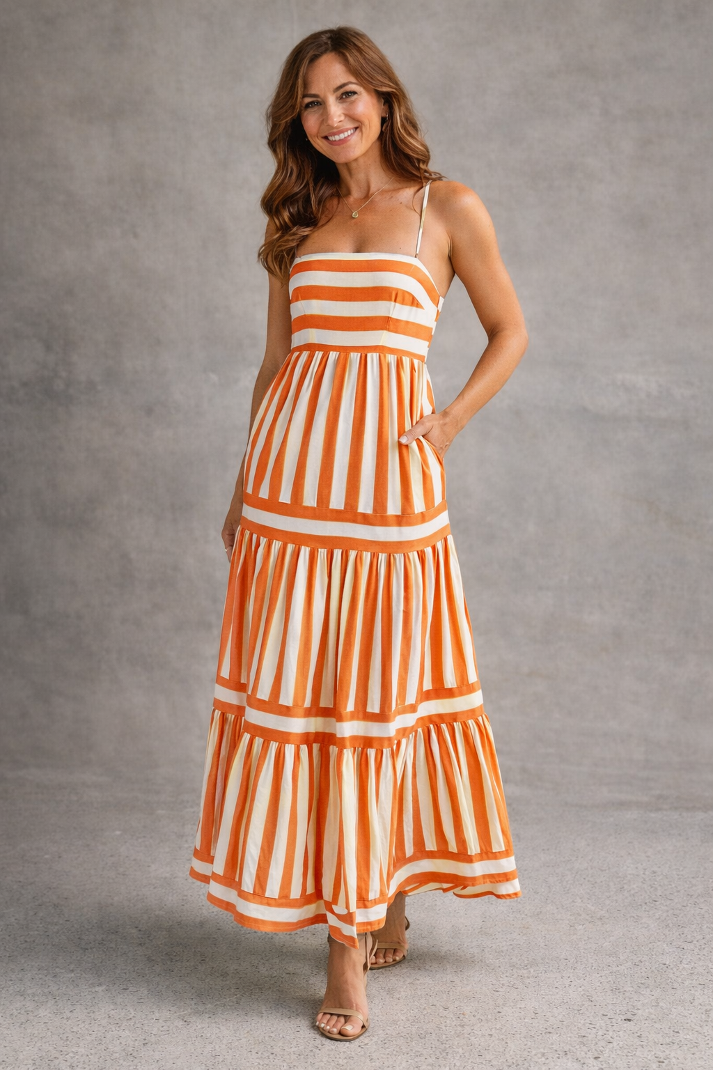 Women's Striped Maxi Dress – Vacation Summer Dress