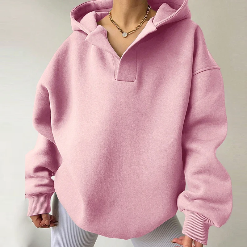 Women's Relaxed Oversized Hoodie – Long Sleeve Pullover Hooded Sweatshirt