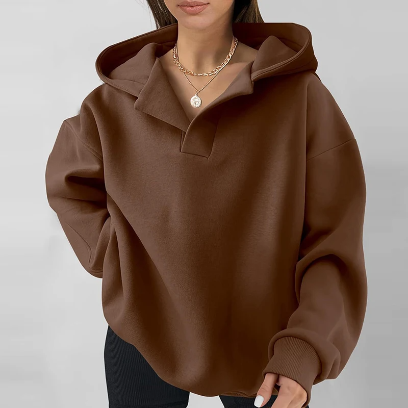 Women's Relaxed Oversized Hoodie – Long Sleeve Pullover Hooded Sweatshirt