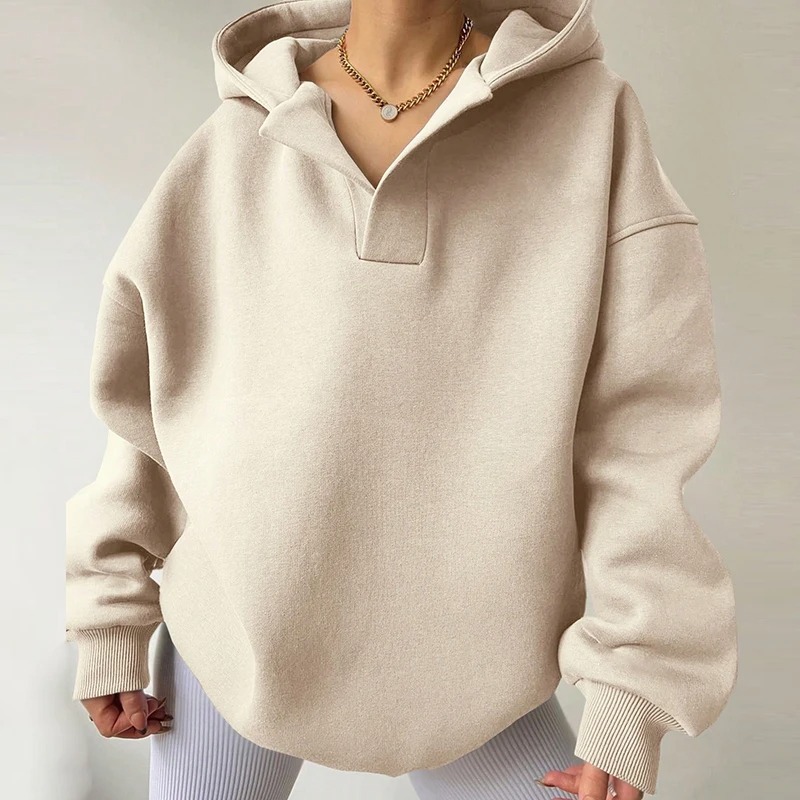 Women's Relaxed Oversized Hoodie – Long Sleeve Pullover Hooded Sweatshirt