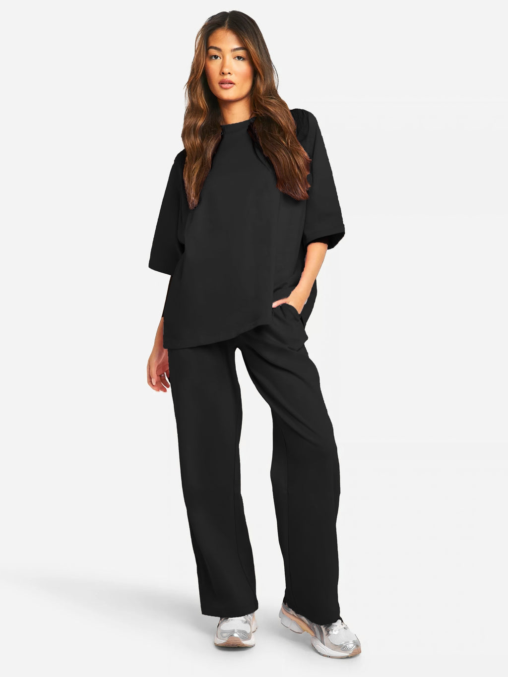 Women's Oversized Lounge Set – Wide Leg Set